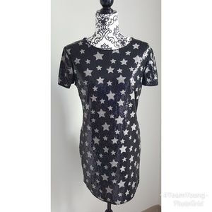[Maloom] Black and Grey Star Sequin Dress